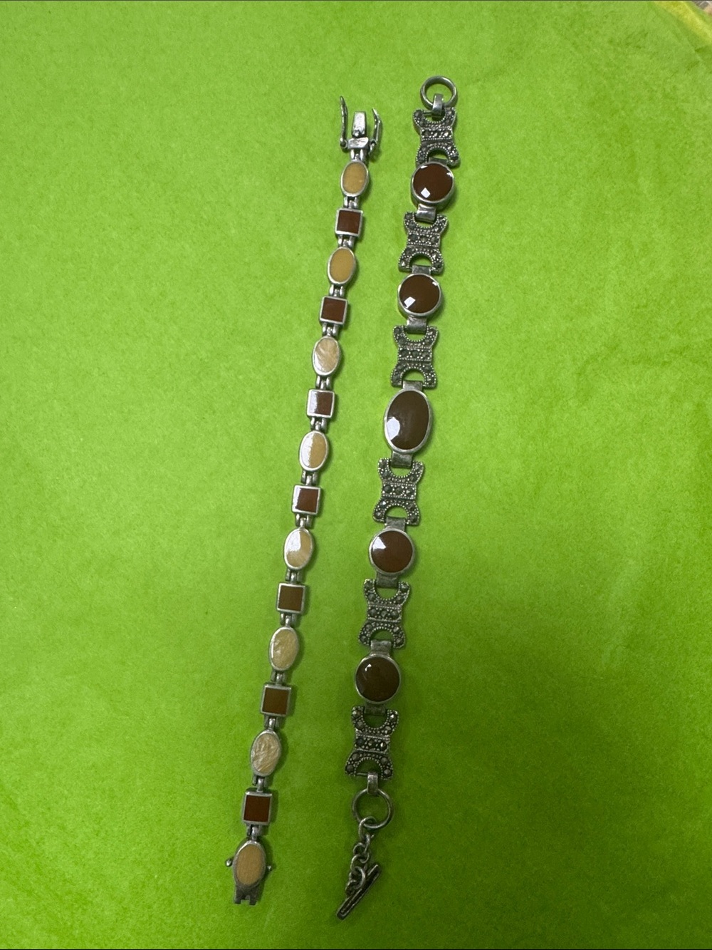 Carnelian Stone Link Bracelets for Women - Unbranded